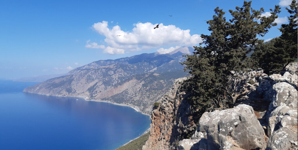 Sea view from the white mountains